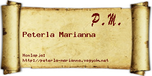 Peterla Marianna névjegykártya